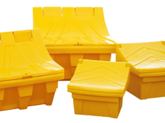 Pojemniki na piasek i sól – czyli jak się przygotować do tegorocznej zimy Żółty pojemnik na piach i sól